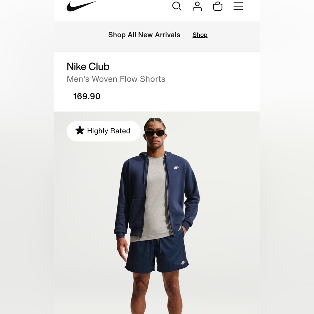 Nike Men’s Navy Athletic Shorts